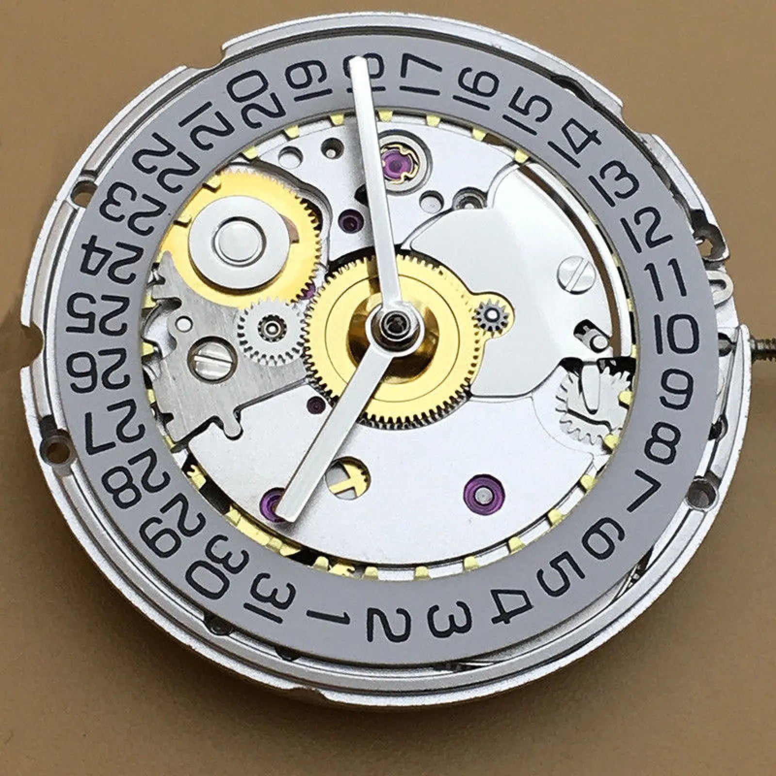 ETA 2824 2824-2 White Clone Movement 25 Jewels Single Calendar Automatic Watch Movement For ETA 2824 2824-2 Modified Replacement