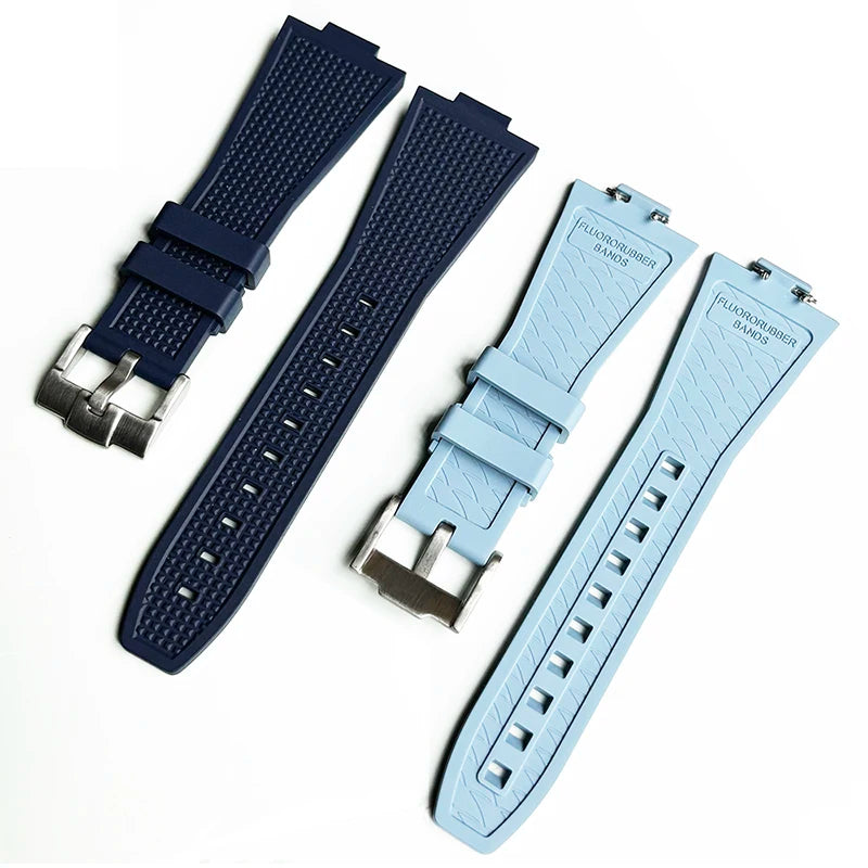 12mm Quick Release Fluoro Rubber Strap for Tissot PRX Powermatic 40mm T137.407 T137.410 FKM Men Convex Replace Watch Band Belt