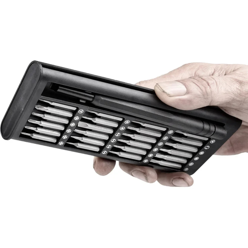 25 in 1 Precision Screwdriver Set Phillips Torx Hexagonal Flat Head Magnetic Screwdriver Head for iPhone PC Watch Camera Glasses