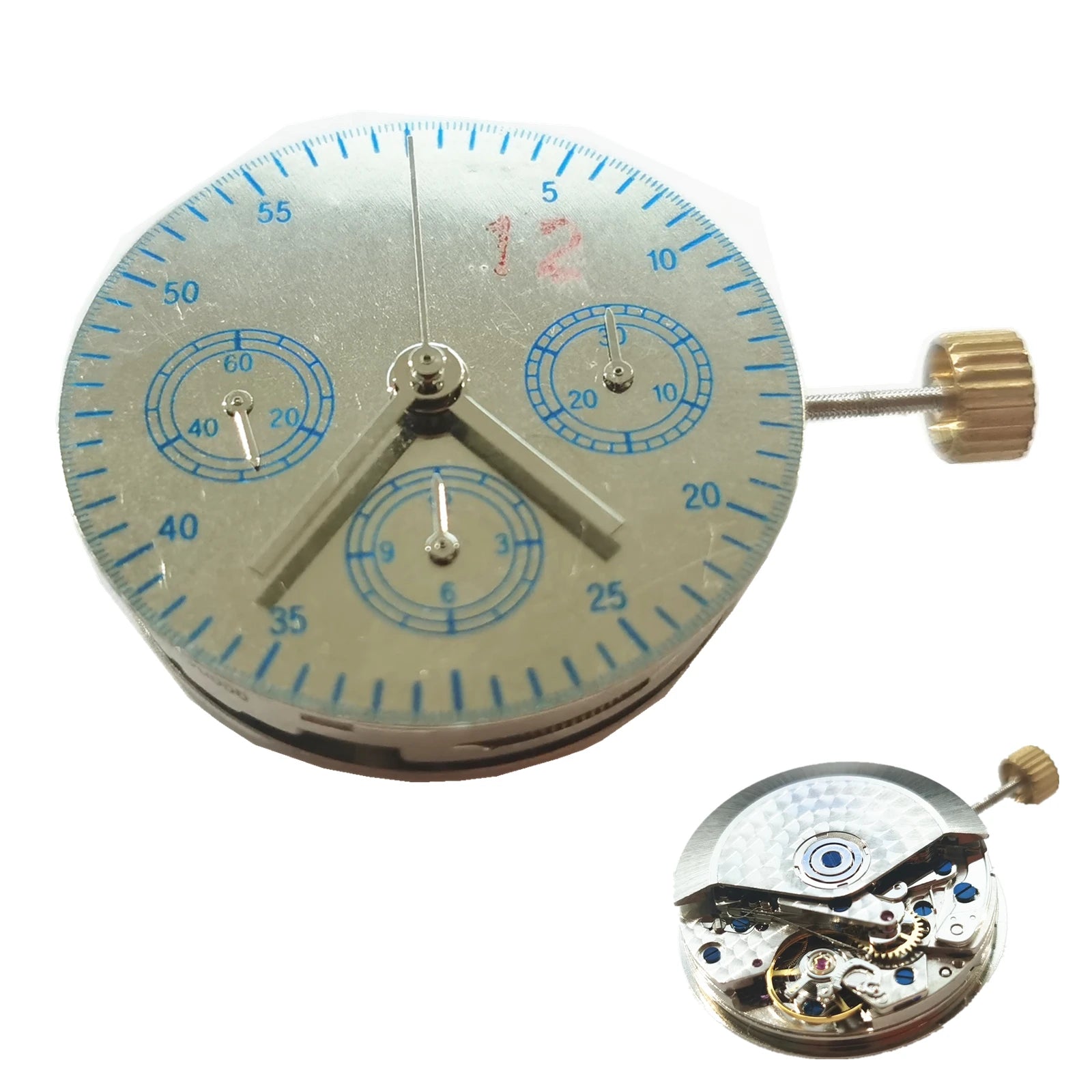For ETA7753 Chronograph Automatic Watch Movement 30mm 28,800bph Chronograph For ETA 7753 7750 Watch Movement Replacement