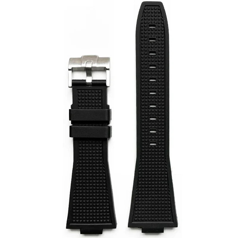 12mm Quick Release Fluoro Rubber Strap for Tissot PRX Powermatic 40mm T137.407 T137.410 FKM Men Convex Replace Watch Band Belt
