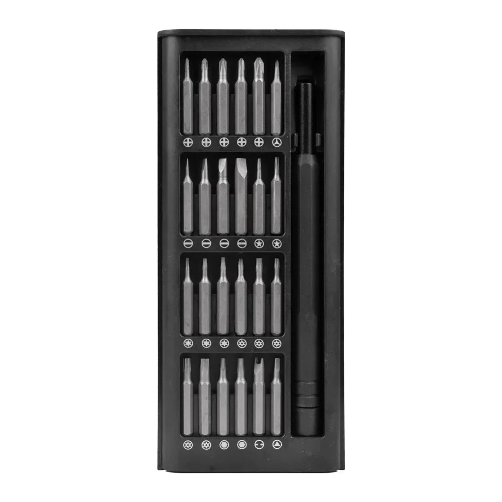 25 in 1 Precision Screwdriver Set Phillips Torx Hexagonal Flat Head Magnetic Screwdriver Head for iPhone PC Watch Camera Glasses