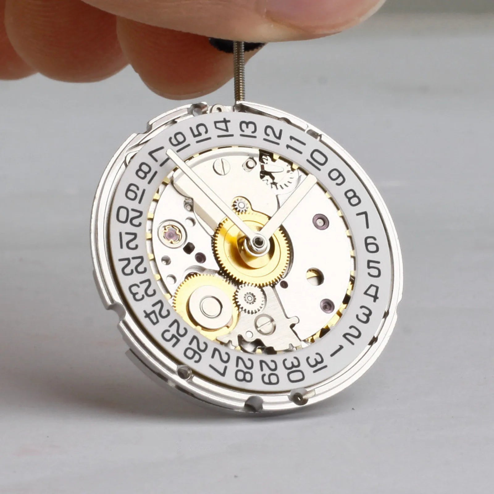 ETA 2824 2824-2 White Clone Movement 25 Jewels Single Calendar Automatic Watch Movement For ETA 2824 2824-2 Modified Replacement